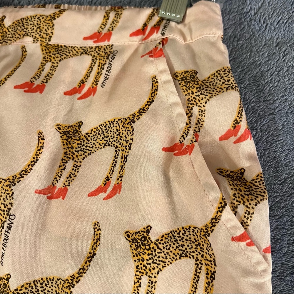 Bouffants & Broken Hearts Cheetah Shorty Pajama Set Medium Pink - Picture 12 of 17